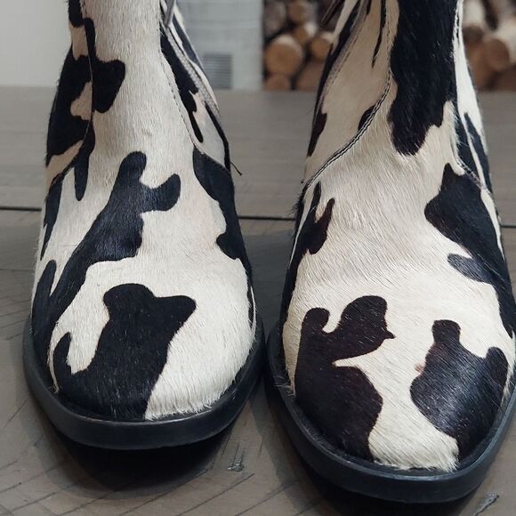 Idyllwind Calf Hair Cow Print Cowboy Booties Sz 8 - Picture 7 of 15